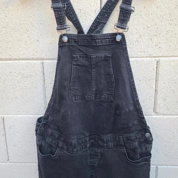 Seraphine Maternity Overalls Black Denim size 10 - Picture 3 of 10